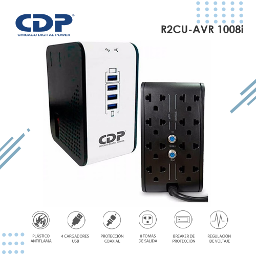 Estabilizador CDP R2CU-AVR1008i 1000Va/500W