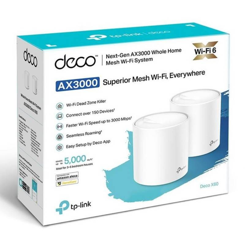 Sistema Wi-Fi Mesh Tp-Link Deco X60 2 Pack AX3000