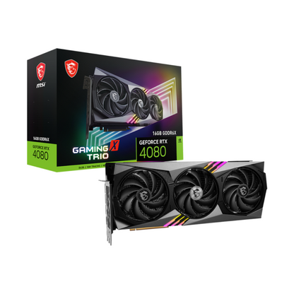 Tarjeta de video MSI Geforce RTX 4080 16GB GAMING X TRIO GDDR6X