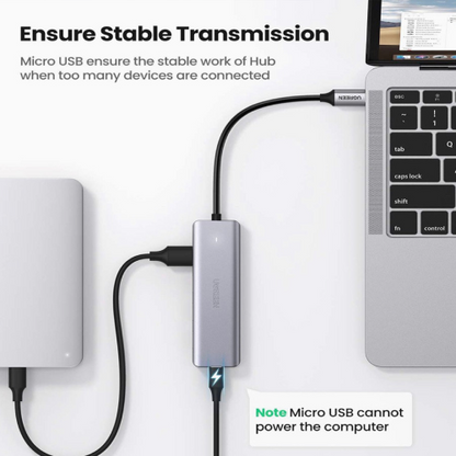 Hub Ugreen USB-C a 4 puertos USB 3.0