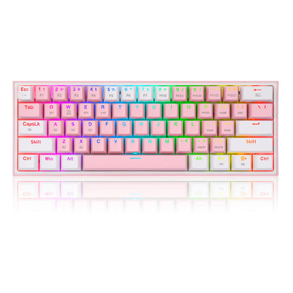 Teclado Redragon FIZZ PRO Wireless EN K616-RGB-PW PINK/WHITE