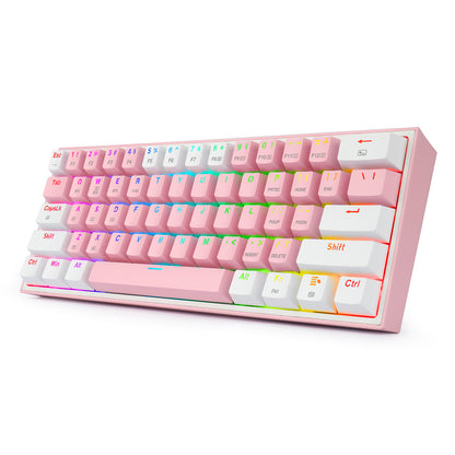 Teclado Redragon FIZZ PRO Wireless EN K616-RGB-PW PINK/WHITE