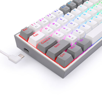 Teclado Redragon FIZZ PRO Wireless EN K616-RGB-WG WHITE/GREY