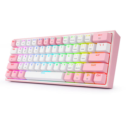 Teclado Redragon FIZZ PRO Wireless EN K616-RGB-WP WHITE/PINK