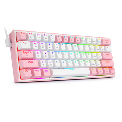 Teclado Redragon FIZZ PRO Wireless EN K616-RGB-WP WHITE/PINK