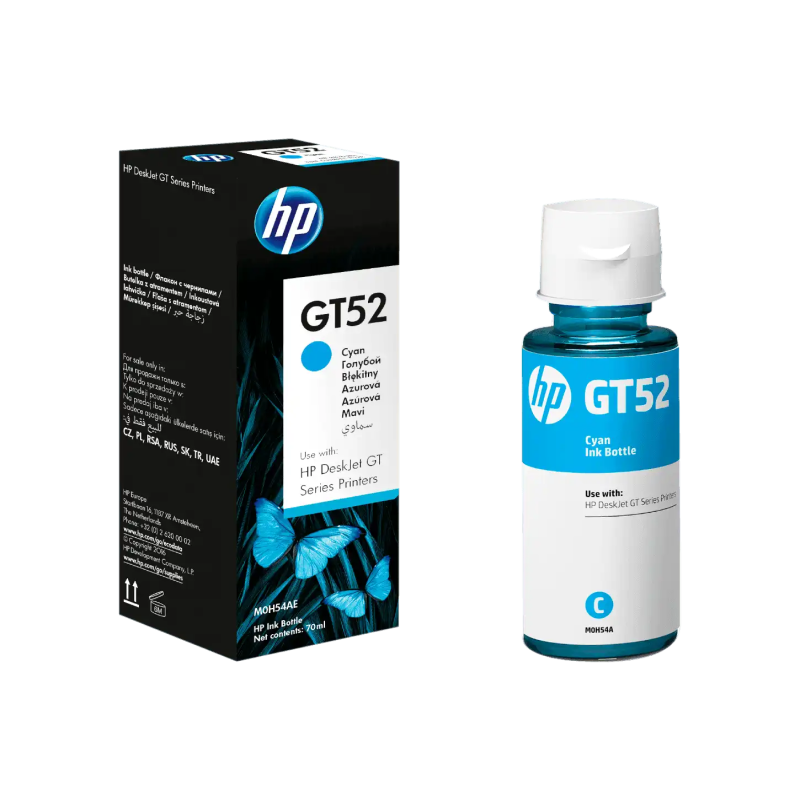 Botella de tinta HP GT52 Cian
