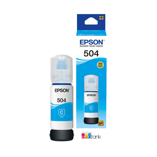 Botella de tinta Epson T504220 Cian